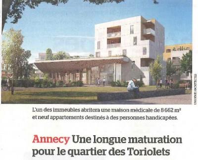 Le Moniteur : Construction de 180 logements, une maison médicale et un foyer d'accueil médicalisé 9 places, Annecy Meythet (74)